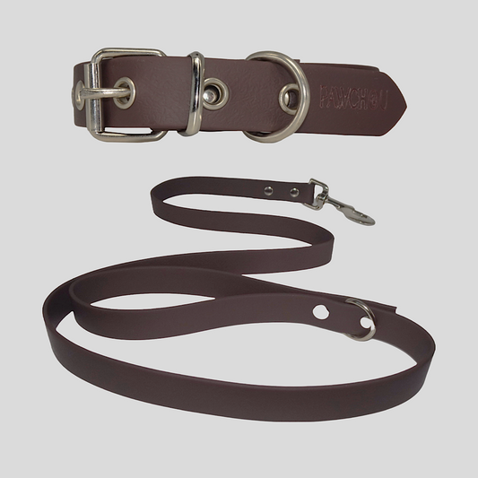 Brown Sugar Waterproof Collar & Lead Set